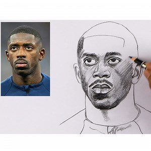 1M views · 15K reactions | Ousmane Dembele Pencil Sketch #ousmanedembele #drawing #barcelona #sayeddrawingacademy #BallonDor2025 #usa #artwork #football #Youtube #virgilvandijk #viralvideochallenge #pencilsketch #mbappe #pencilart #art #drawingvideo #reels #realmadrid #sports #cr7 #portrait #ronaldo #artvideo #pencildrawing #messi | Sayed Drawing Academy | Facebook