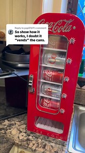 🧊 Retro Mini Can Fridge 🥤 Keep your favorite drinks cool and within reach 👆 ✨ Retro-inspired design 🥤 Easy-press can dispenser 📦 Stores up to 10 standard cans 🎉 Great for entertaining, gaming setups, or night-time refreshment No digging through the fridge. Less clutter. Refreshing drinks, ready when you are 😎 | Lounger Decor
