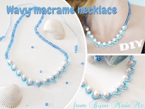 Macrame for beginners | Fast macrame necklace with beads | DIY macrame jewelry making for beginners