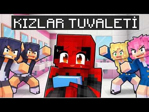 OKULUN KIZLAR TUVALETİNDE KİTLİ KALDIM ! - rezil olduk (Minecraft Parodi)