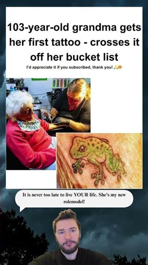 103-Year-Old Grandma Gets First Tattoo and Rides a Motorcycle 🏍️✨