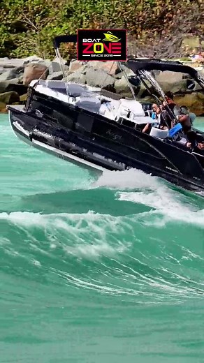 5.5K views · 24 reactions | Insane Skills! Pontoon in Big Waves at Haulover Inlet | FastBoats Miami | Facebook
