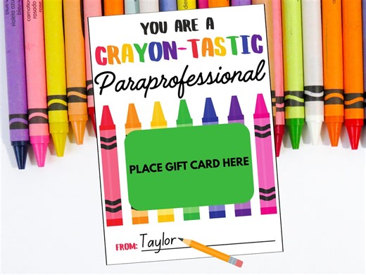 Paraprofessional Printable Gift Card Holder, Teacher Assistant Thank You Gift, Para Appreciation Week, Paraeducator Special Education Gift - Etsy