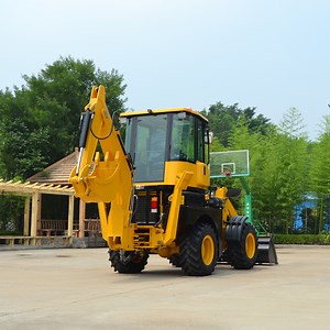 [Hot Item] 4 Wheel Drive Hydraulic Backhoe Loader Diesel Wheel Backhoe Loader with Excavator