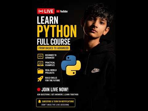 Python Full Course LIVE 🔥 | Complete Python Tutorial for Beginners to Advanced | Hindi 2026