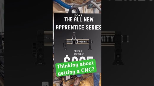 The Onefinity Apprentice series for people who want to start CNC work #workshop #woodworking #cnc