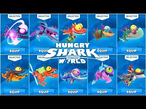 ALL BABY DRAGON UNLOCKED and ALL BABY DRAGONS GAMEPLAY | Hungry Shark World X Hungry Dragon