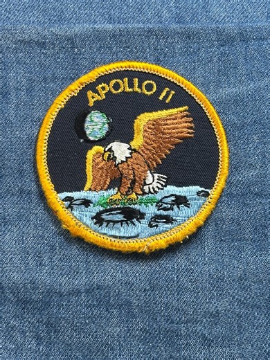 Apollo 11 Patch: Gold Border - NASA Space Mission Accessory - Etsy