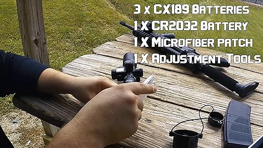 Pinty 2.5-10x40 AOEG Red Green Illuminated Mil-dot Tactical Rifle Scope with Red Laser Combo - Green