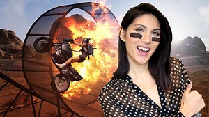 Check out Sydnee Goodman doing some stunts in PUBG's training mode on the PS4. | IGN