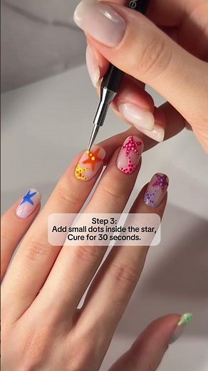 How to Create Cute Star Nails with Gel Polish | Easy Nail Art Tutorial