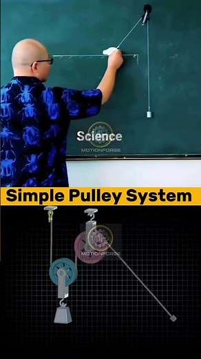 Simple Pulley System – Mechanical Design#Engineering Mechanical #HowItWorks #TechEducation #mechanic