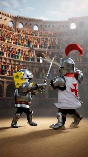 Gladiator Battle: SpongeBob vs Patrick 🗡️