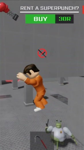 PRISONER vs ALIEN OFFICER (BROKEN PHYSICS) 💀💨 #roblox #shorts #glitch