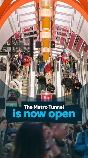 34K views · 499 reactions | That's a wrap on Metro Tunnel's first day of services. To all those who caught the first train in, the last one out, or any of the others in between, thank you for helping us celebrate. | Metro Tunnel | Facebook