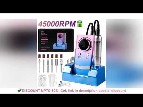 45000RPM Professional Nail File Rechargeable Electric Nail Drill Machine Low Noise Nail Sander