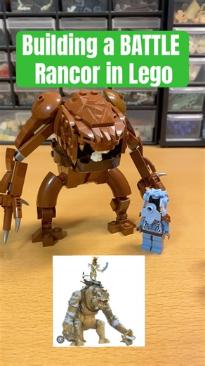 Building a BATTLE Rancor in lego #legomoc #legostarwars #rancor #fyp