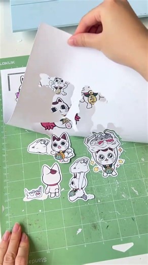 Make Cartoon Stickers | Cutting Plotter | Sticker Paper | Homemade Stickers | A-SUB® Paper#stickers