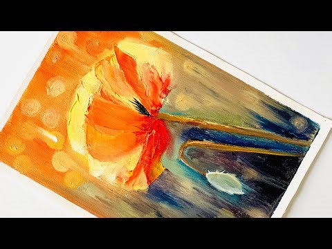 Alla Prima Flower Oil Painting 🌺 Easy for Beginners
