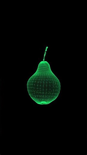 Wireframe Pear | Futuristic Network Overlay (Free to Use) #animation