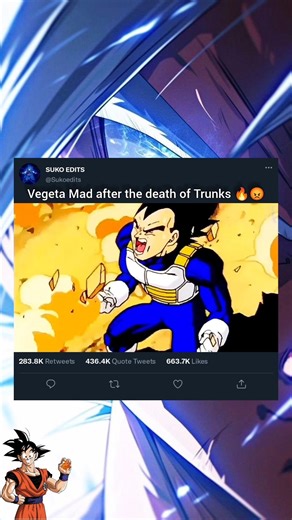 Vegeta Mad after the death of Trunks 🔥☠️ #shorts