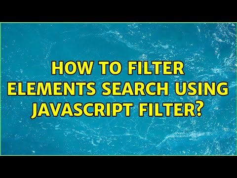 How to filter elements search using JavaScript filter?