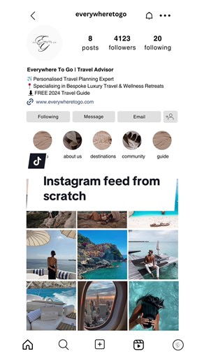 Creating a Stunning Instagram Feed for a Travel Advisor