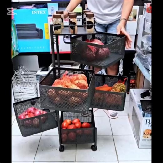 Tired of cluttered spaces? This Movable Storage Rack is the perfect solution! Designed to help you organize your kitchen, store, bathroom, or office with ease, this rack comes with strong, spacious baskets that allow proper ventilation and easy access to your items. The smooth-rolling wheels make it easy to move around, even when fully loaded. ✔ Strong and durable metal design ✔ Easy to move with 360° wheels ✔ Saves space and reduces clutter ✔ Perfect for fruits, vegetables, groceries & more ✔ S