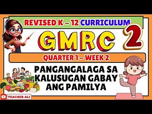 GRADE 2 GMRC QUARTER 1 WEEK 2 REVISED K-12- PANGANGALAGA SA KALUSUGAN GABAY ANG PAMILYA