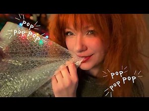 ASMR chomping on random objects (again!)🍴 biting chewing , mouth sounds , paper, bubble wrap pops