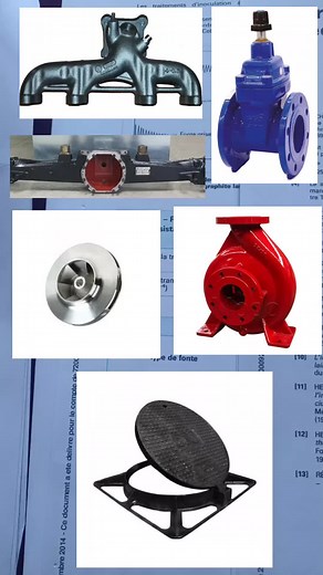 أنواع القطع الميكانيكية المفبركة بحديد الزهر