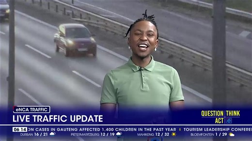 [TRAFFIC REPORT] Roads at 6 are free this morning, minimal incidents in Joburg, with 2 roadworks notices for KZN and Cape Town. Here's Mtho for more details. | eNCAnews