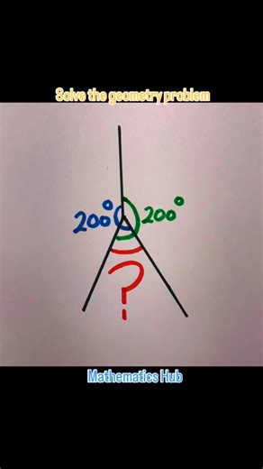 10 comments | Solve the geometry problem #geometryproblem #viralreels #viralmath | Mathematics Hub | Facebook