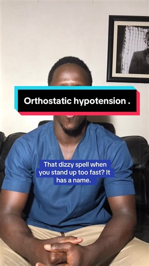 Orthostatic hypotension happens when your blood pressure drops suddenly after standing up. Symptoms include dizziness, lightheadedness, and blurry vision. It can be caused by dehydration, medication, or underlying conditions. Here's what you need to know. #OrthostaticHypotension #HealthTips #Dizziness #MedicalEducation #DoctorTok @Dr. Mahad Nelly @RANGERS MEDICAL CENTRE @olive