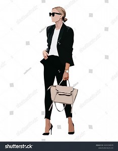 Vector Fashion Flat Illustration Beautiful Young Stock Vector (Royalty Free) 2221158535 | Shutterstock