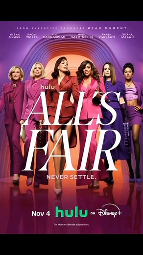 719K views · 1.3K reactions | The first 3 episodes of Ryan Murphy’s legal drama series ALL’S FAIR starring Glenn Close, Naomi Watts, Kim Kardashian, Niecy Nash-Betts, Sarah Paulson, and Teyana Taylor are on Hulu in the US and on Disney+ internationally. | Movie Magic With Brian - Backup Page | Facebook