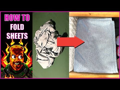 HOW TO - FOLD BED SHEETS - Fitted - Folding Like a MALE MAN, son!!