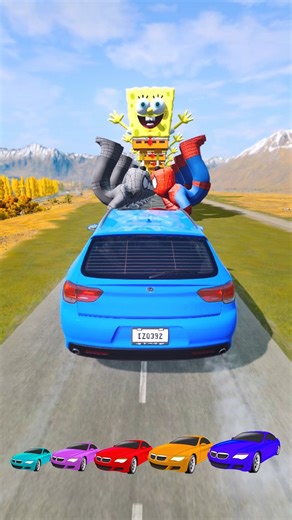 Beamng Zone on Instagram: "Cars VS Venom And Spiderman Roblox BeamNG Drive Part 4"