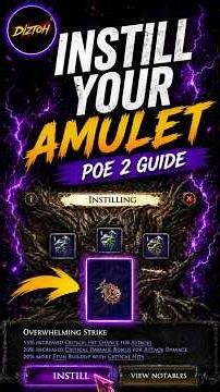 💎 Instill Your Amulet in PoE 2 | Quick Guide