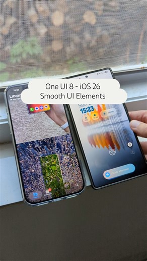 One UI 8 - iOS 26: Smooth UI Elements