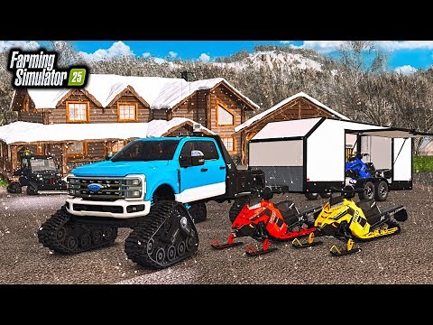 BUILDING $2,999,999 SNOWMOBILING MANSION! (LIFTED TRUCKS & POLARIS) | FS25