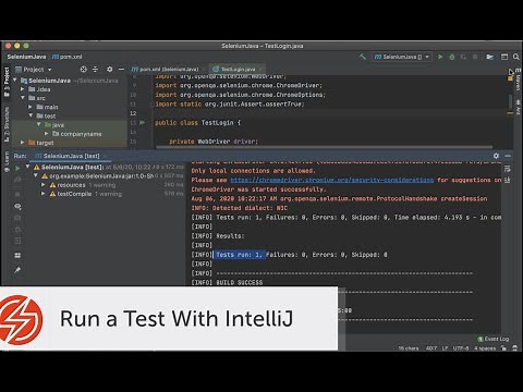 Run a Test with IntelliJ