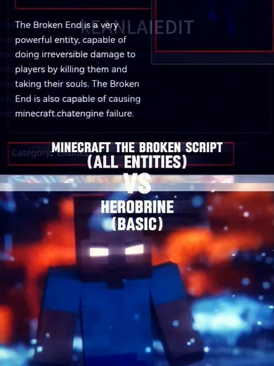 Herobrine (basic) vs Minecraft the broken script (all entities) @murder_drones-U6ss #shrots