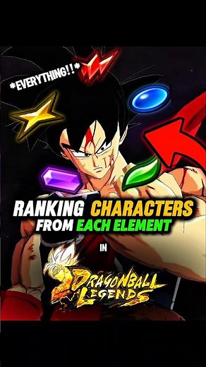 Best characters from each element🤯🔥!(Dragon Ball Legends) #dragonballlegends #dbl #dblegends