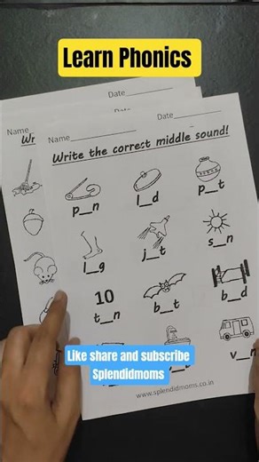 segmentation of cvc words Free worksheets #splendidmomsphonics #education #cvcwords