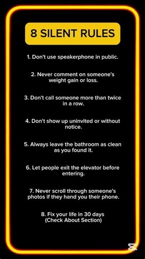 8 Unspoken Rules Everyone Should Follow!