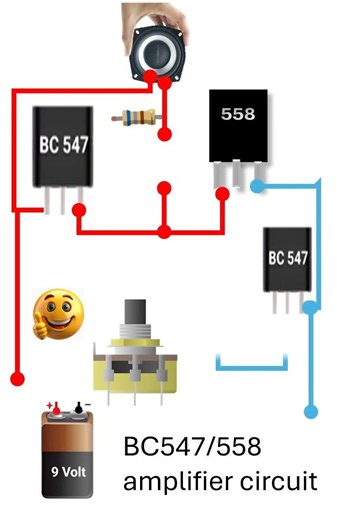 BC547/BC558 Amplifier: Boosting Small Signals for Audio Preamps