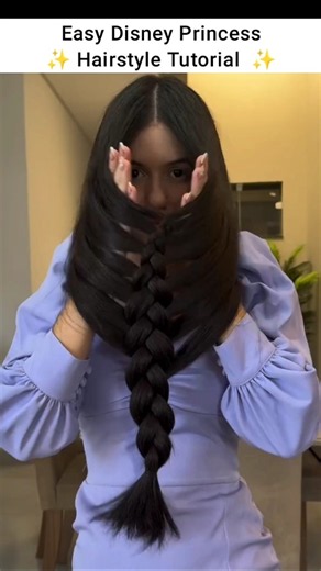 Easy disney princess hairstyle by- kethillynjaene #shorts #hairstyle #longhair #tutorial #hairstyles