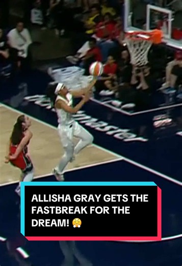 A steal and a fast break for Lish 😌 Gray tips the ball up court and gets another lefty lay to fall! #wnba #wnbaseason30 #atlantadream #allishagray #fastbreak