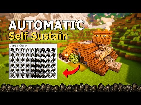 Minecraft Aesthetic | How to Build AUTOMATIC Charcoal Generator Farm House | Tutorial